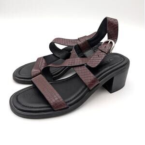 Rag & Bone Geo Ankle Strap Sandals Open Toe Women's Winebktw Size US8 EU38